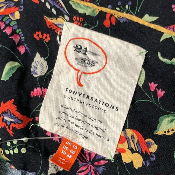 Conversations by Anthropologie button front floral blouse - Picture 5 of 7